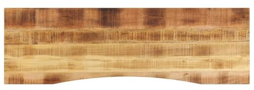 Möbel, Tischzubehör, Tischplatten, Schreibtischplatte mit Kurve, 160 x 50 x 2,5 cm, Massivholz, Mango grob