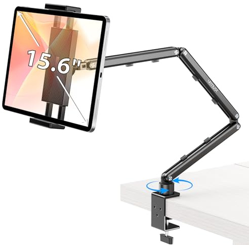 Urmust Tablet Halterung Tisch mit Klemme, Aluminium iPad Staender