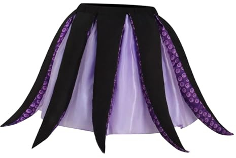 KiBcsLic Disfraz de Úrsula para Mujer - Vestido de Pulpo Morado y Negro para Halloween & Cosplay, 3XL
