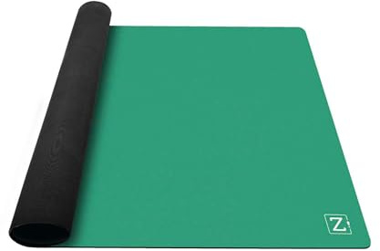 ZACATRUS Grand Tapis de Jeu en Néoprène Vert, Tapis Antidérapant et Enroulable, 148x89cm, Tapis de Jeu de Bridge, Belote, Poker, Tarot