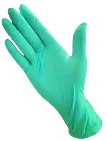 10/20/30/50/100 pezzi Guanti in nitrile XXL verdi resistenti monouso in lattice senza polvere for meccanici, giardinaggio, verniciatura, sicurezza industriale(10pcs,S)