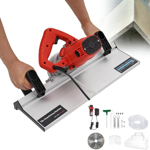 Elektrischer Fliesenschneider, 45-Grad-Fliesenfaswerkzeug, 1200-W-Nassschneider, Fliesenschneider for Schrägschnitte