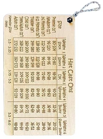 JINGLING Calcolatore Per La Maglieria,Tabella Delle Maglie Per Uncinetto In Legno - Calcolatore Per Aghi Da Maglia Per Cappelli Con Numeri Di,Per Artigianato E Lavori Con Filato Casa Studio Cucito