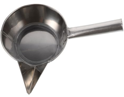 Healvian Cucharón para Lechada de Cerámica de Acero Inoxidable 1 Litro con Mango Ergonómico Herramienta Precisa para Vertido en Manualidades y Jardinería Pala Poco Profunda para Mezcla y