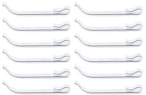Diydeg Tool Box Drawer Slide Retaining Keeper Clips for Toolbox, 12pcs Double Loop Style Tool Box Drawer Slide Clips Replacement Parts, Secure Retention Replacement