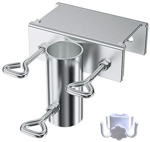 Herreicher Support de Parasol pour Balustrade de Balcon, Pince à Parapluie, Support pour Balustrade rectangulaire, Jardin, terrasse, Balcon