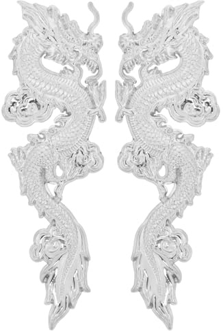 STOBAZA Auto Drachen Aufkleber 2 Stück 3D Metall Aufkleber für Pkw Suv und Nutzfahrzeuge zur Fahrzeugdekoration im Chinesischen Neujahrsstil