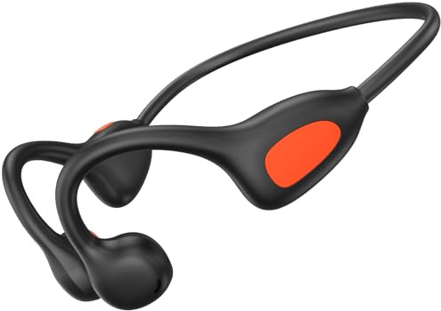 Open Ear Headphones,Bone Conduction Earphones Bluetooth 6.1 Wireless Air Conduction Headphones Sport Earbuds,IPX6 Waterproof,Clear Call,Lightweight Earphones for Running Cycling Workouts(Black)