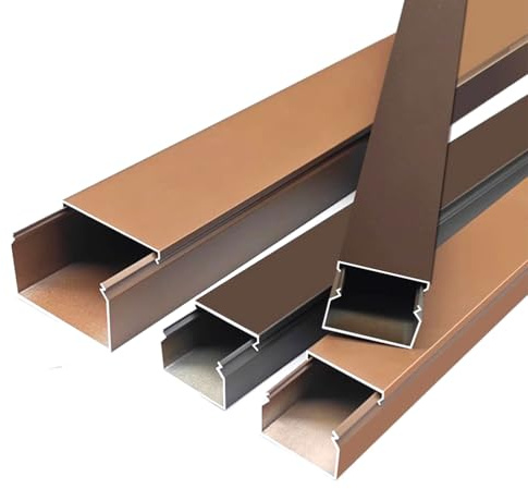Kabelkanal aus Edelstahl, Metall, 1 m, Aluminium-Drahtkanäle, robust, trittsicher for Innen/Außen/Garage/Lager(40x20mm)