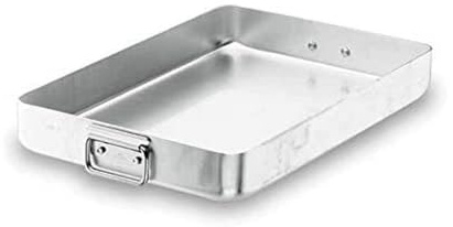 Lacor 20550A - Moule à rôtir avec poignée pliante 50 cm en aluminium | Ustensile professionnel durable; conçu pour un rendement optimal y nettoyage rapide et facile au lave-vaisselle