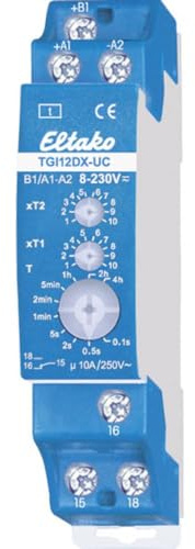 Eltako TGI12DX-UC Zeitrelais Monofunktional 230V 1 St. Zeitbereich: 0.1s - 40h 1 Wechsler