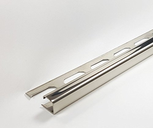 5 Stück á. 3m = 15 lfdm.Edelstahlschiene V2A natur 10mm Quadratprofil Fliesenprofil