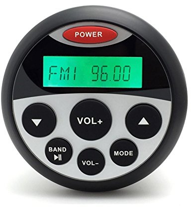 Radio impermeable para barco, radio FM, DAB, USB, MP3, AUX, BT, diseño redondo, 4 x 45 W