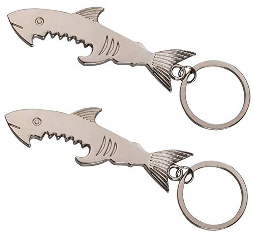 UOOOM 2 Piezas Personalidad Metal Ballena Abridor Llavero Keychain Regalo (2 piezas)