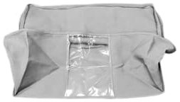 Amazon Basics Zippered Storage Bags with Window, Grey, Clear, 59.9 x 44.7 x 28.7 cm