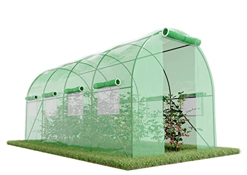 Minigewächshaus Winterschutz Garten-Gewächshaus Tunnel – Plane Armee – von 7 m² bis 18 m² – aus Polyethylen – UV-Schutz