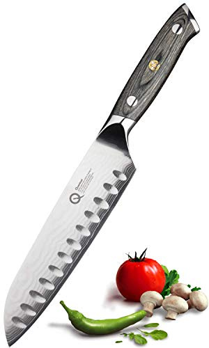 Taylors Eye Witness Quantum Pakka Santokumesser mit Holzgriff, 17,5 cm Klinge, exotischer Superstahlkern mit hoher Härte, zwischen 66 Schichten aus Premium-Stahllegierung,