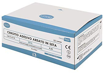 TOUCHMED Cerotto su Rocchetto in Seta - Ideale per Pelli Delicate - cm 5x5 mt - Alta Adesività, Facile Rimozione - Monouso - Confezione da 6 Pezzi