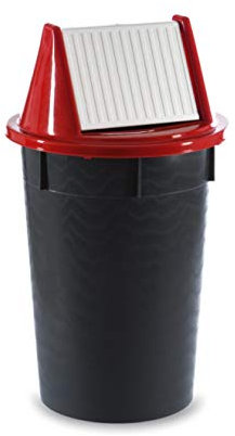 BIDONE PORTA IMMONDIZIE CON COPERCHIO ONDINA 60 LITRI