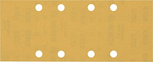 Bosch 10x Feuilles abrasives EXPERT C470 à 8 trous pour ponceuses vibrantes | pour Peinture sur bois, Bois dur, Ø 93x230 mm Grain 320, Professional Accessoire Ponceuse vibrante
