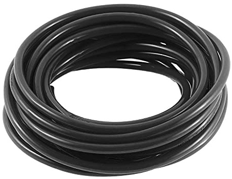 Gexmile Pneumatischer Luftschlauch Polyurethan PU 10 Meter Druckluftschlauch Luft Kompressor Schlauch Pneumatik Außen 10mm x Innen 6,5mm Schwarz