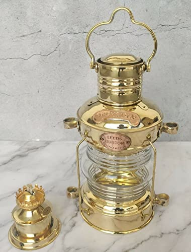 Antique Brass Miner Lamp Marine Ship Hanging Oil Lamp Wall Mounted Lantern Vintage Oil Lamp Lantern Lighting Decorative Lamps