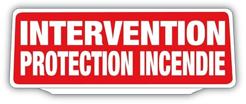 Clip Plaque Pare-Soleil Intervention Protection Incendie Rétro-Réfléchissant Rouge