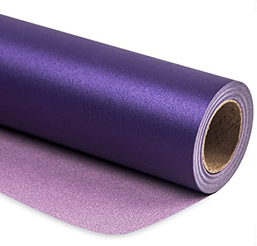 Ruspepa Lila matt omslagspapper – 43 cm x 10 m – enfärgad pärlpapper perfekt för bröllop, födelsedag, jul, babyshower