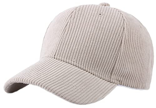GIBZ Unisex Klassische Baseballkappe Cord Mütze Verstellbar | mit Gebogener Krempe Baseballcap für Outdoor Sport