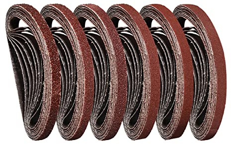 STEBRUAM Slipband 10 x 330 mm, slipbandsset 5 x korn 40/60/80/120/180/240 för Black and Decker kraftfil, för slipning, filning, slipning och rostning (30 stycken)