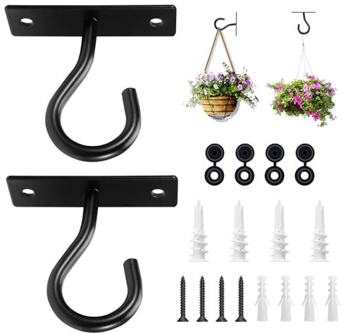 Ganchos de techo para macetas colgantes, colgador para macetas de interior y exterior, gancho de pared para colgar plantas, cesta de flores, campanillas de viento, linternas, luces, comederos de