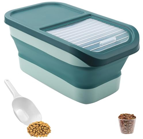 FRYSKY conteneur croquettes chien 10kg,de stockage de nourriture pour animaux,boite croquette chien,Résistant à la moisissure et à l'humidité, tasse à mesurer et pelle incluses