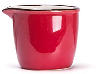 QXSJEDYCH Gravy Boat Japanese-Style Creamer Pot Coffee Milk Cup Maple Syrup Pot No Handle Soup Bowl Steak Western Food Juice Bucket Can Be Heated in The Microwave 60ml Gravy Sauce Boat Teapot(Rot)