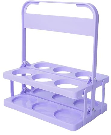 Portabottiglie pieghevole – Cassa pieghevole per bottiglie di latte | Contenitore per bottiglie di latte in PP | 6 bottiglie di birra con manico, raccoglitore riutilizzabile per birra, contenitore per