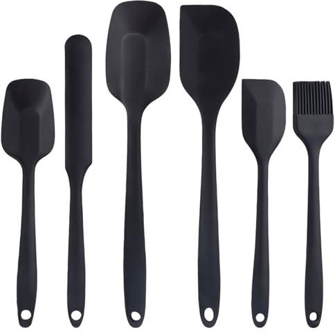 YYTECH 6 Stück Silikon Spatel Set, Antihaft-Gummispatel Küchenbackwerkzeuge Teigschaber mit Metallkern Hitzebeständiges Spatel-Küchenutensilien-Set Zum Kochen, Backen Und Mischen