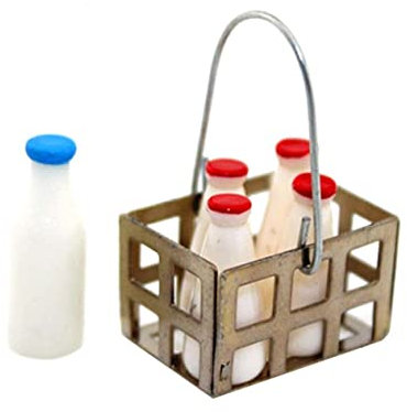 HEMOTON 6pièces Nourriture Miniature Lot de Paniers à Lait Décoration Mini Maison Décoration Panier Lait Blanc Couleur Aléatoire