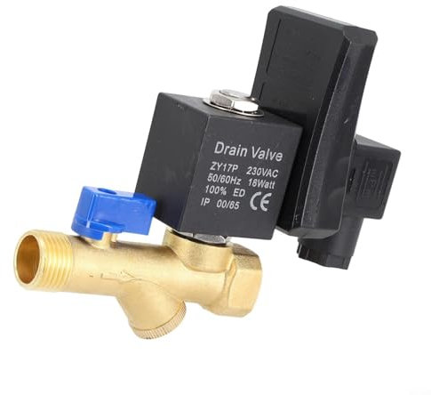 Valvola di scarico elettronica del compressore, sistema di drenaggio automatico del compressore temporizzato in metallo per componenti dell'aria, filtri, separatori, essiccatori