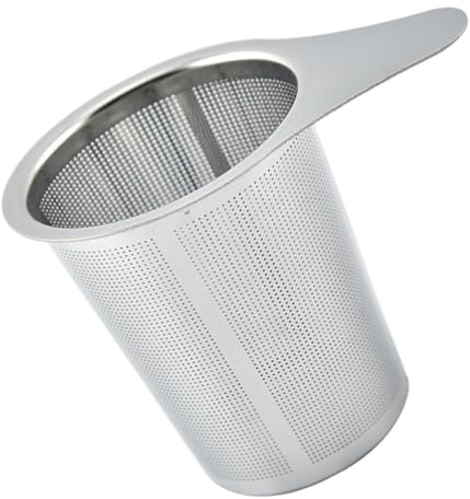 ASAKKURA Filtro Tè in Acciaio Inox Manico 304 Infusore per Foglie Sfuse e Spezie, Accessori da The Cinese per Teiere e Infusi
