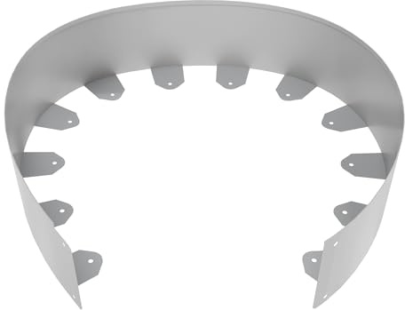 YRHome Silber Verzinkte Metall Beeteinfassung 10m x 10cm Flexible Rasenkante mit Erdankern, Gezacktes Design für Gartenbeet, Landschaftsbau, Beetumrandung, Mähkante und Bordüre-Rostfrei & Langlebig