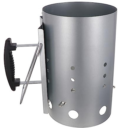 UKCOCO Stufa Accendifuoco per Accensione Barbecue Attrezzo per Barbecue all Aperto Zincato Antiruggine Impugnatura in Nylon Resistente al Calore