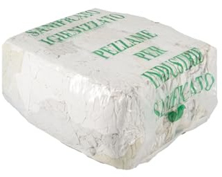 IMBALLAGGI 2000 - Stracci Pulizia Multiuso Cotone Assorbente per Uso Domestico, 1 confezione 2 kg Lenzuola Bianche - Stracci Pavimento, Cucina, Bagno, per Spolverare