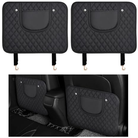 VAPORVERSE Cuscinetti Anti-Calci Seggiolini Auto per BYD Seal U 2024, Protezione Sedile dello Schienale Auto Proteggi Sedile Accessori 2 Pezzi,Black