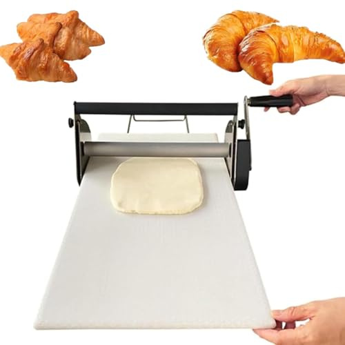 Cashwise Sfogliatrice Manuale Pieghevole per Pasta, Macchina laminatrice per Pasta in Acciaio Inossidabile con impostazioni di Spessore Regolabili, per preparare la Base del Fudge, Impasto per Pizza