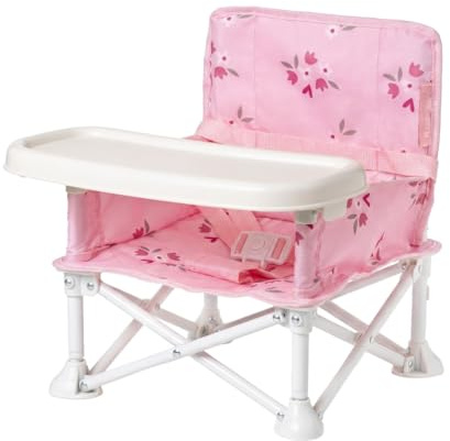 Flamingueo Silla Playa Ligera - Plegable - Para Bebés - 6-36 Meses - Tejido Poliéster y Acero - Waterproof - Bolsa Transporte Incluida - Rosa