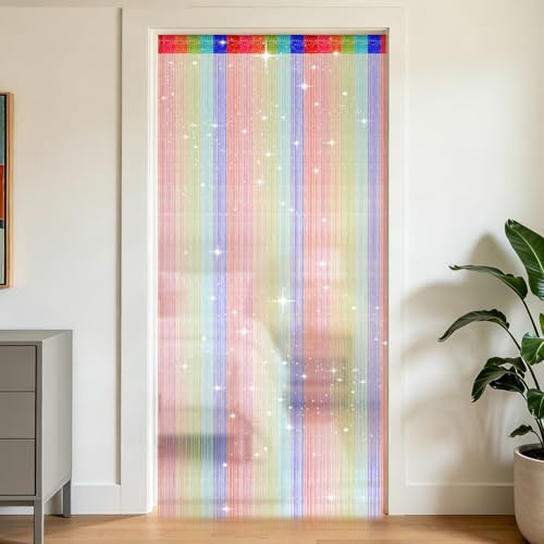 OFFCUP String Door Curtains, 100 x 200cm String Doorways Divider