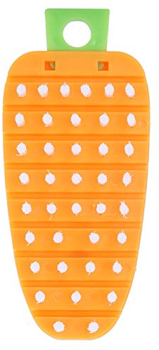 Hidyliu Grönsaksborste i Morotsform, Flexibelt Skurverktyg för Perfekt Rena Frukter och Grönsaker, 5,5 Storlek, Slitstarkt PP+PE-material (Orange)