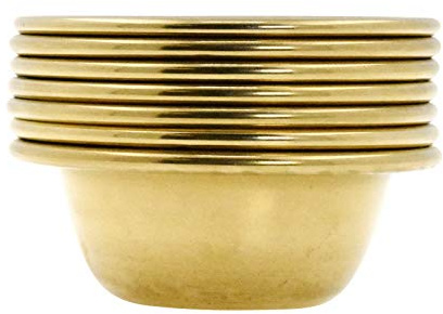 Mandala Crafts Brass Offering Bowl Set of 7 Tibetan Buddhist Alar Supplies for Meditation Yoga Burning Incense Ritual Smudging Decoration 3 Inches