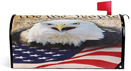 Magnetische Briefkasten-Abdeckung, Motiv: Bald Eagle, amerikanische Flagge, Patriotische Standardgröße, Makover Mailwrap Garten Home Decor