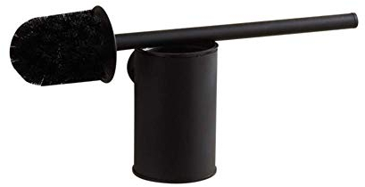 TEDAMIR Porte Brosse Toilette Acier INOX 304, Noir Mural Balayette WC Brosse WC Accessoires (Brosse Inclu)