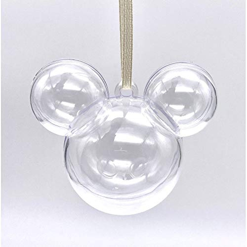 12X TOPOLINO portaconfetti in plexiglass 6x6x7 cm BOMBONIERA | 12 topolini viso di topolino da riempire con confetti bonbon dolcetti caramelle